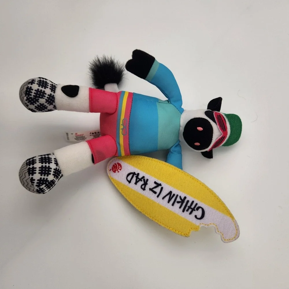 Chick-fil-A Summer 2022 Plush Cow Doll Toy Surf Board Retro Chikin Iz Rad 10